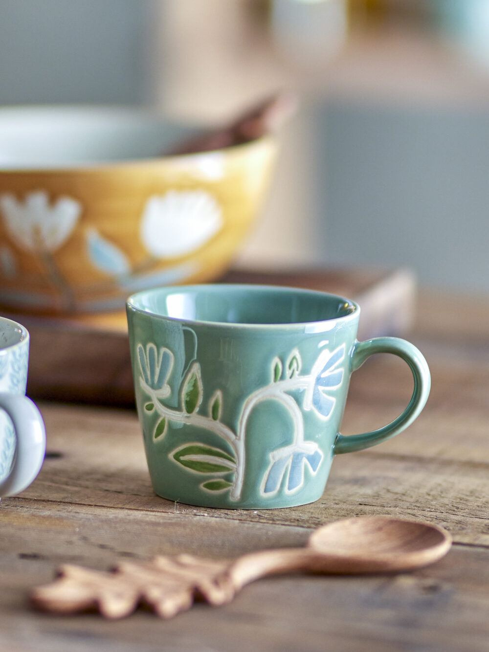 Tangier Cup, Green, Stoneware - Image 2