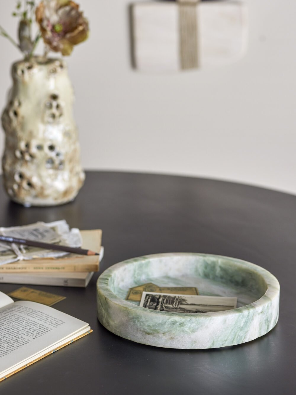 Ivette Tray, Green, Marble - Image 4