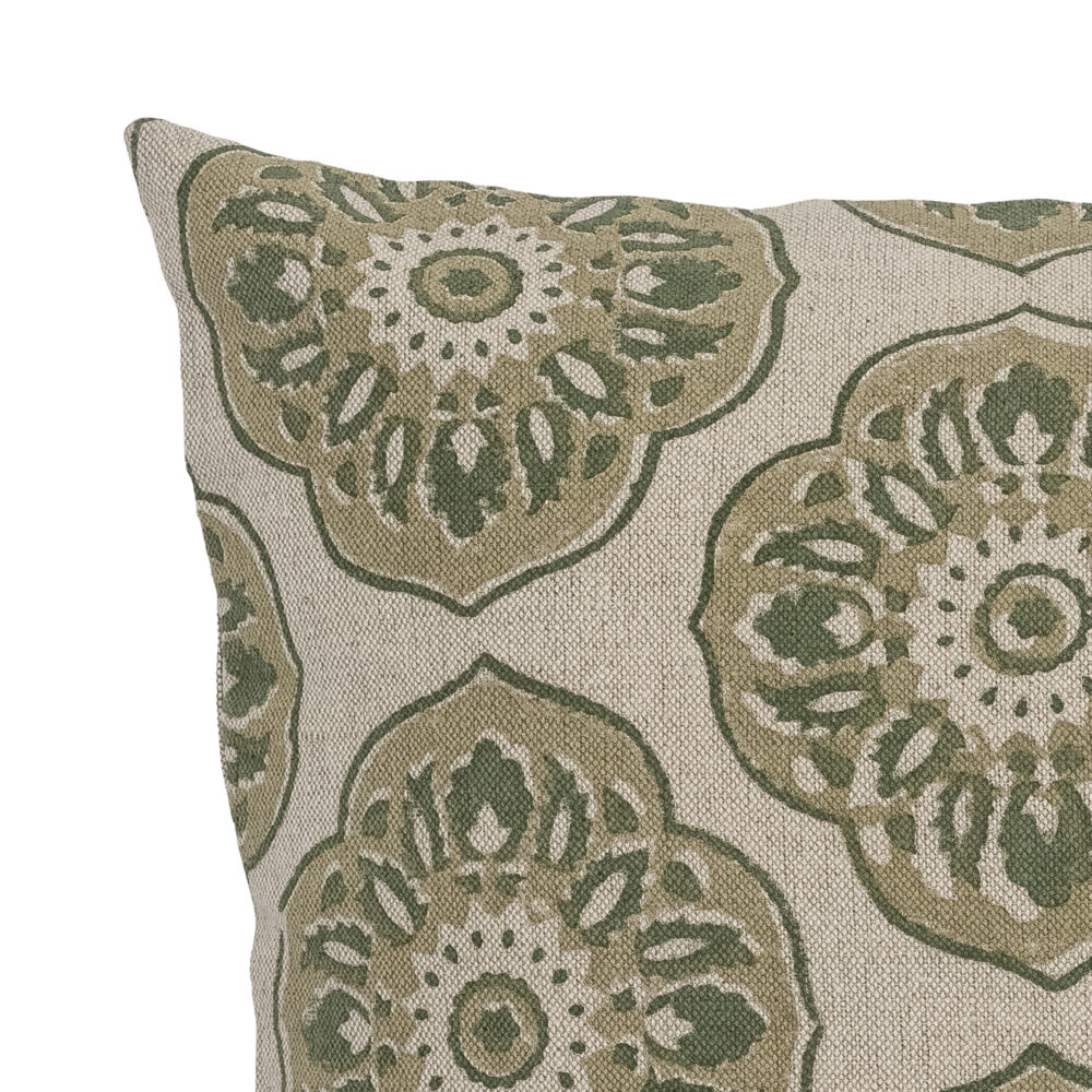 Nicolina Cushion, Green, Linen - Image 3