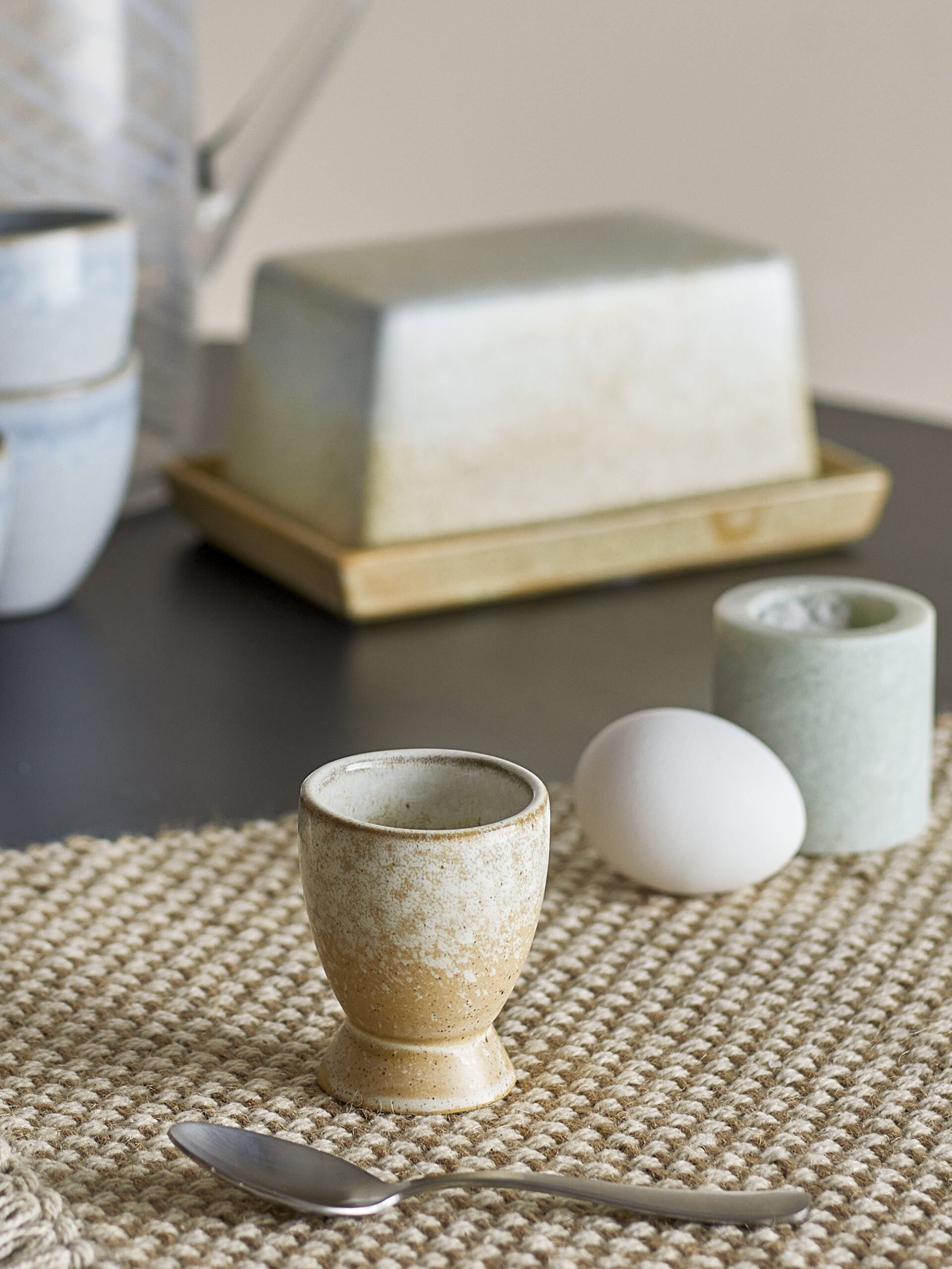 Paula Egg Cup, Nature, Stoneware - Image 3