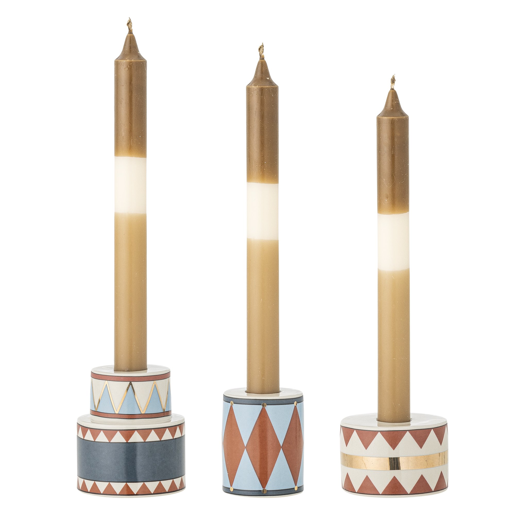 Bitja Candle Holder, Blue, Stoneware - Image 2