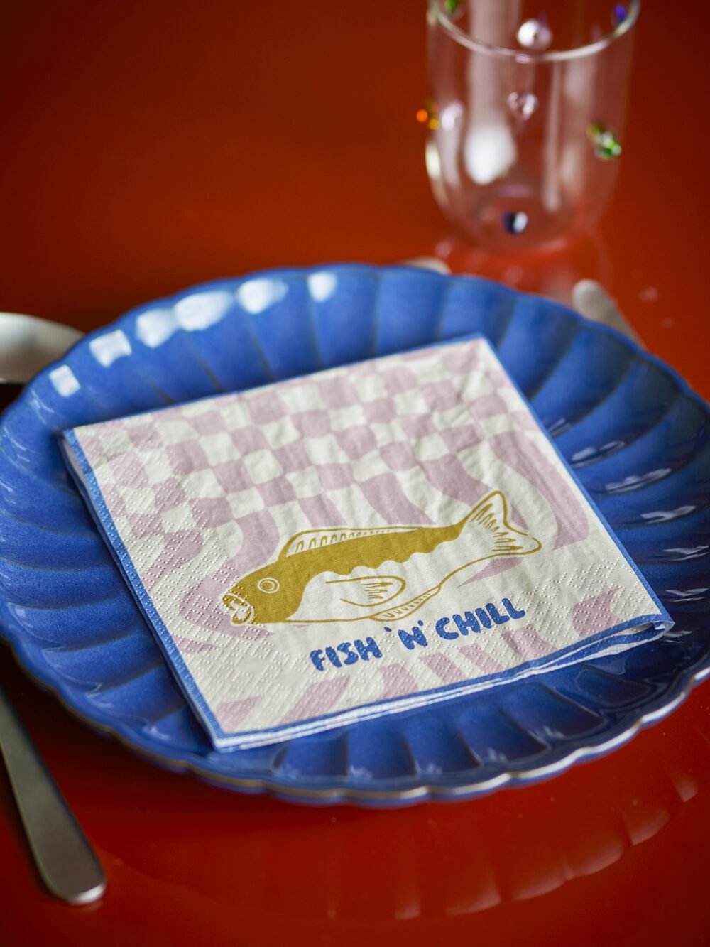 Remy Napkin, Blue, FSC® Mix, Paper - Image 5