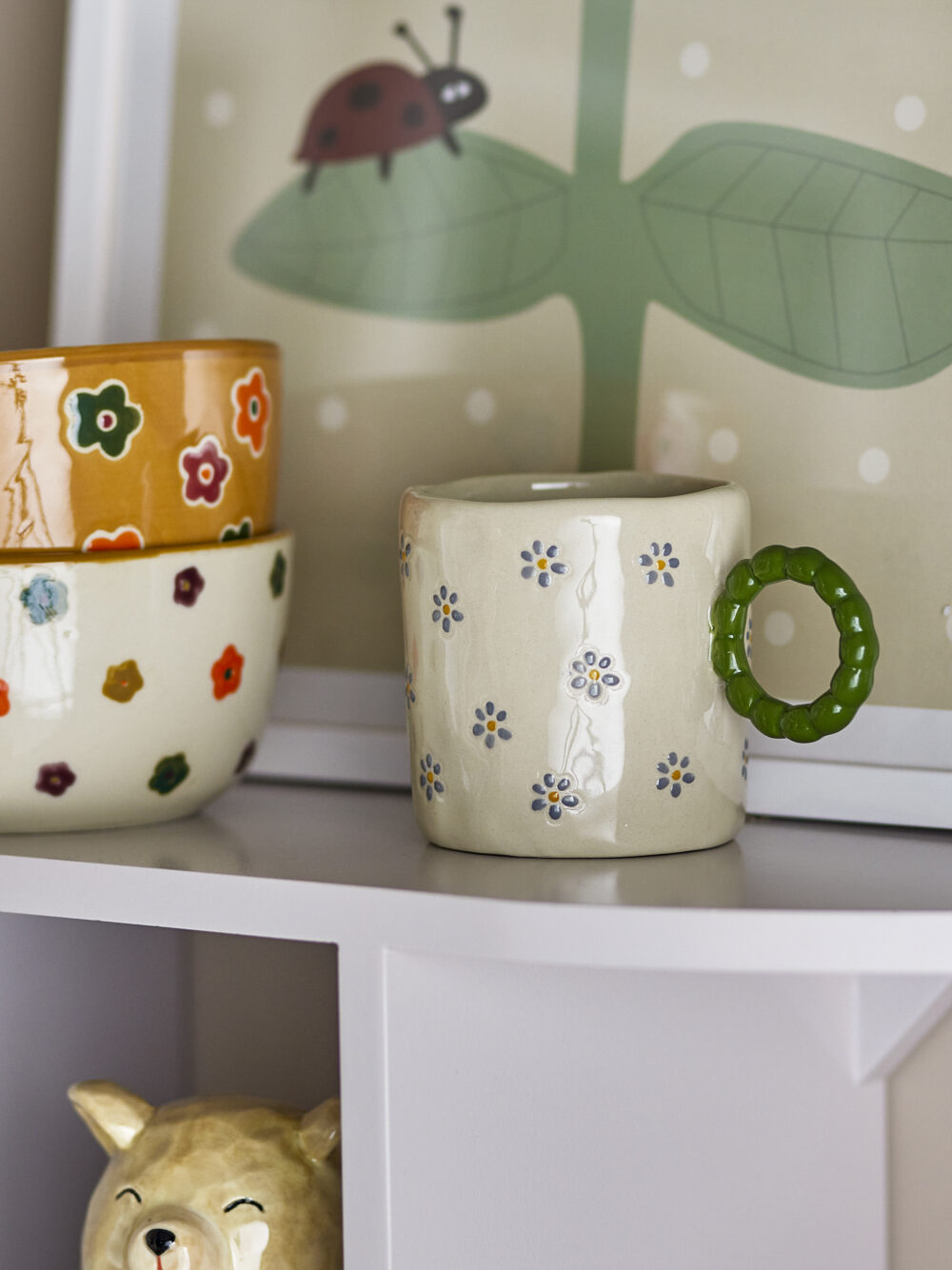Dorthea Cup, White, Stoneware - Image 2
