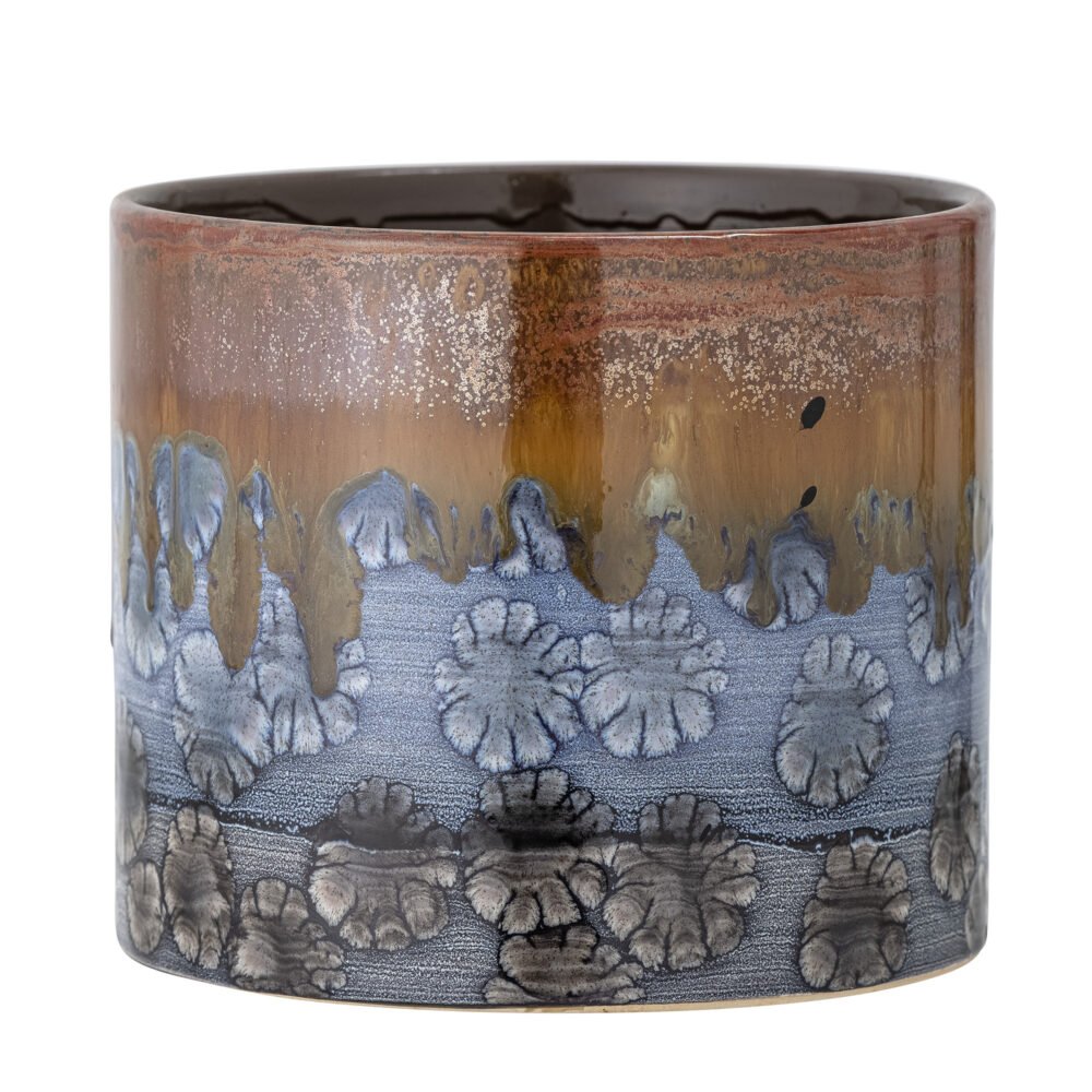 Ina Flowerpot, Blue, Stoneware