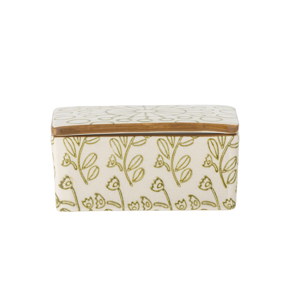 Maple Butter Box, Green, Stoneware