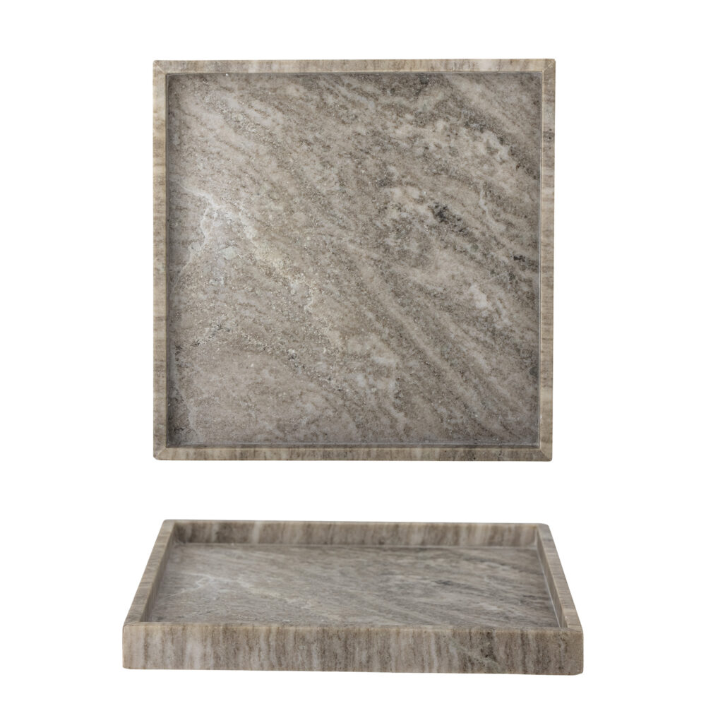 Majsa Tray, Brown, Marble