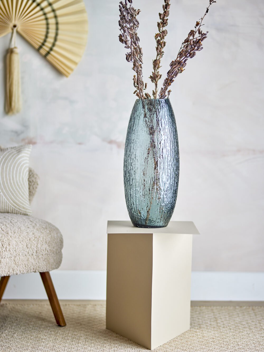 Brock Vase, Grey, Glass - Image 3