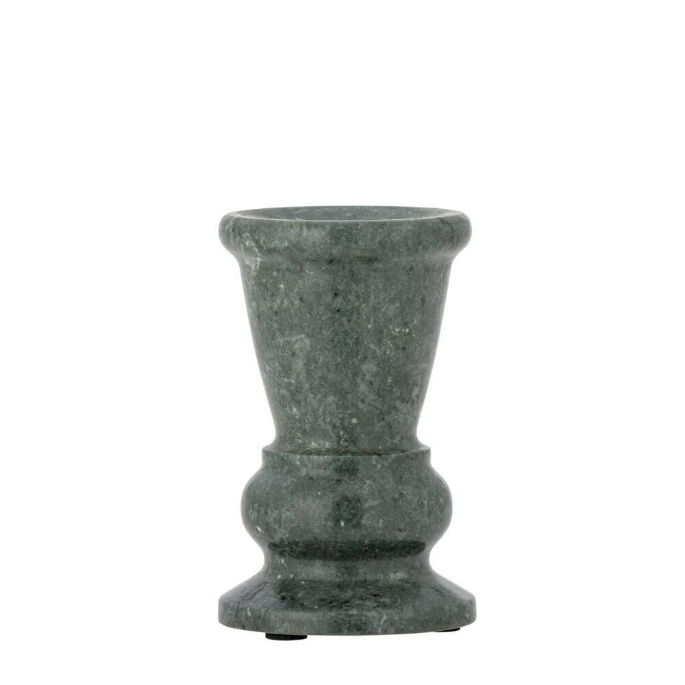 Sicilia Candle Holder, Green, Marble