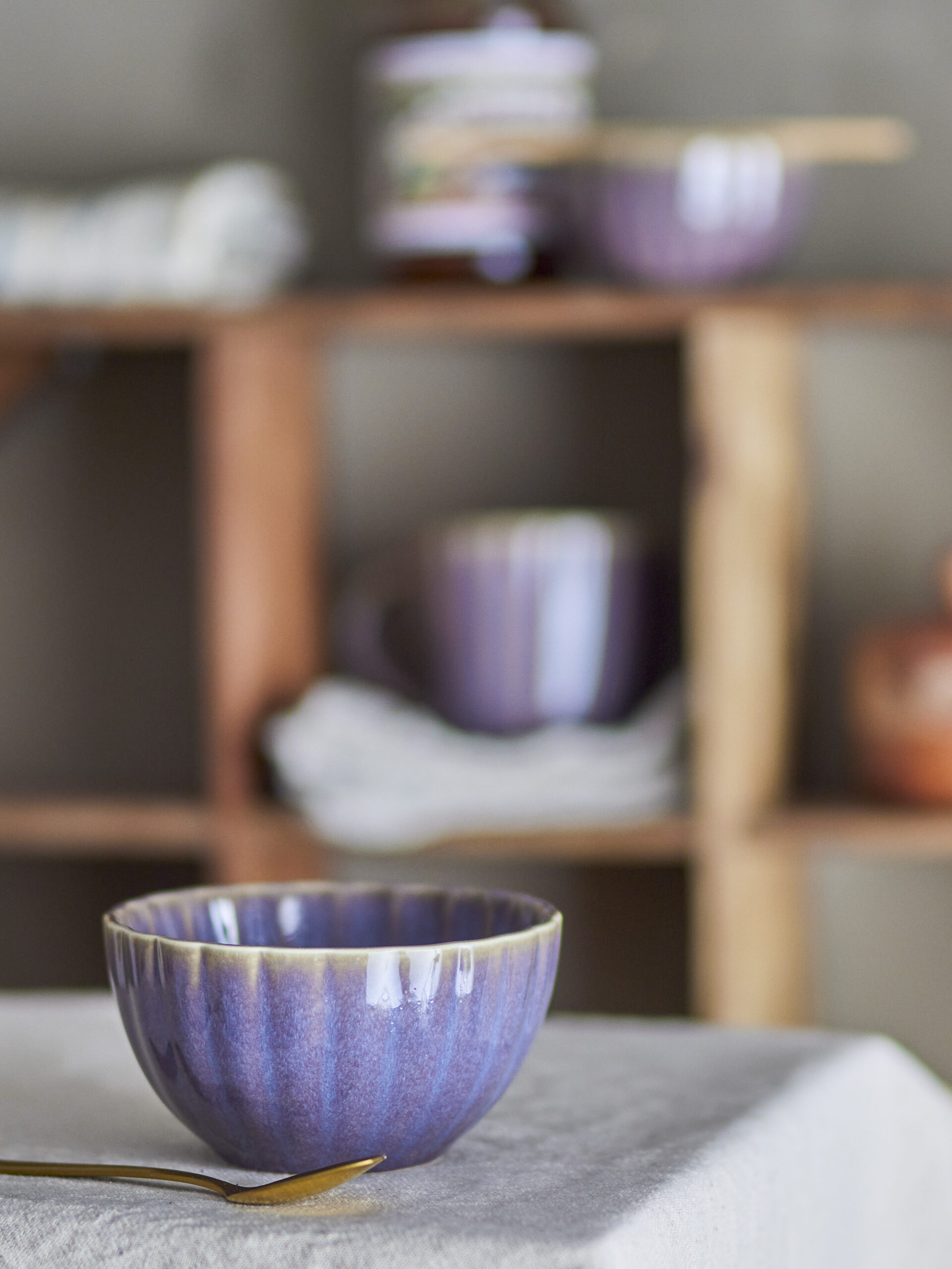 Latina Bowl, Purple, Stoneware - Image 3
