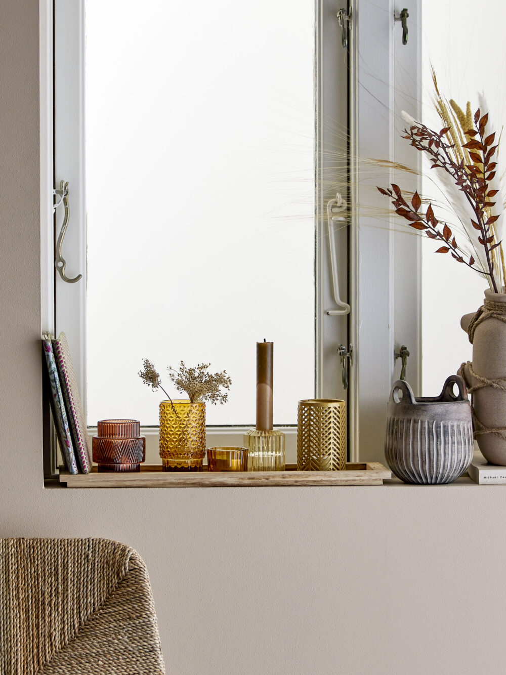 Sanga Tray w/Votive, Brown, Glass - Image 6