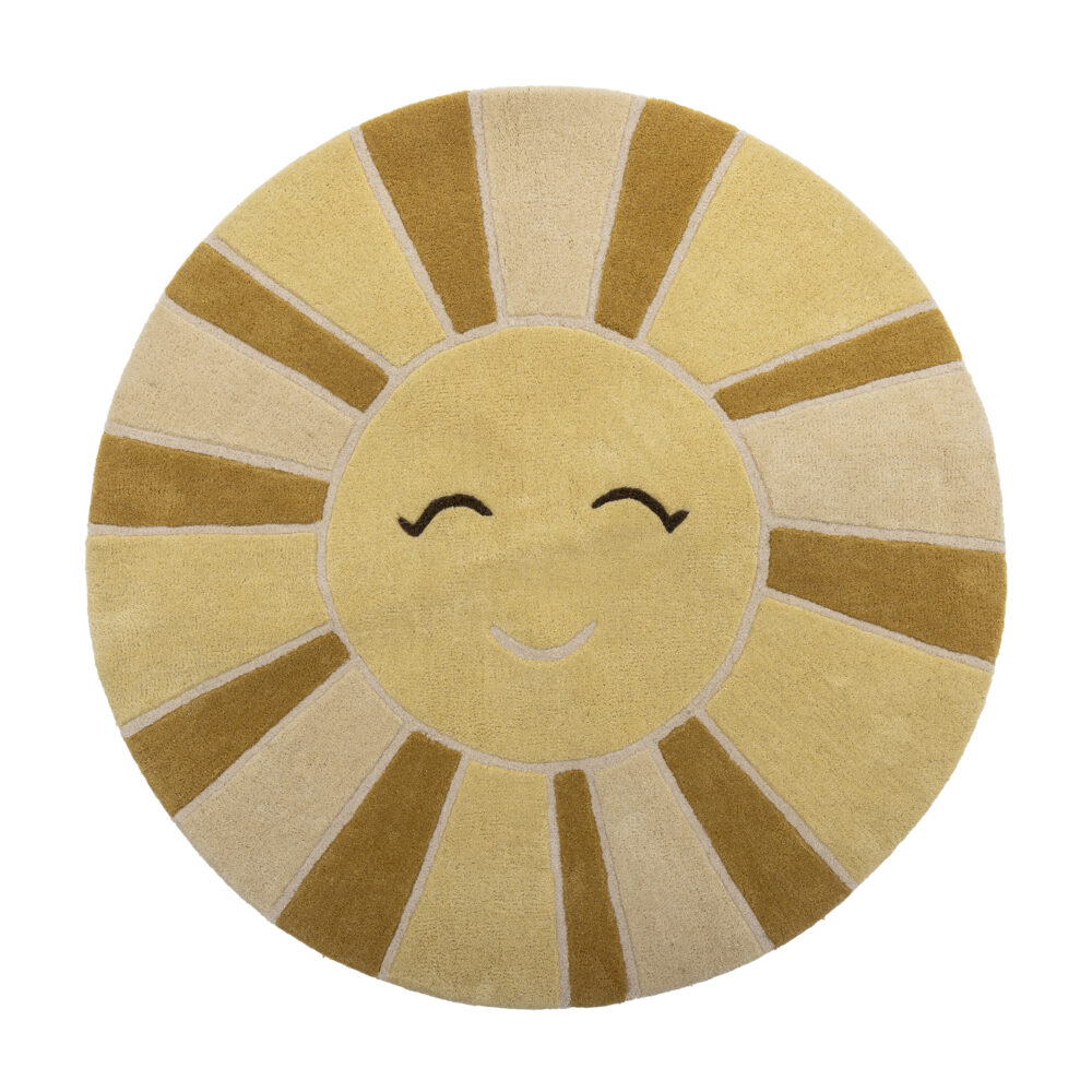 Sun Rug, Yellow, Wool
