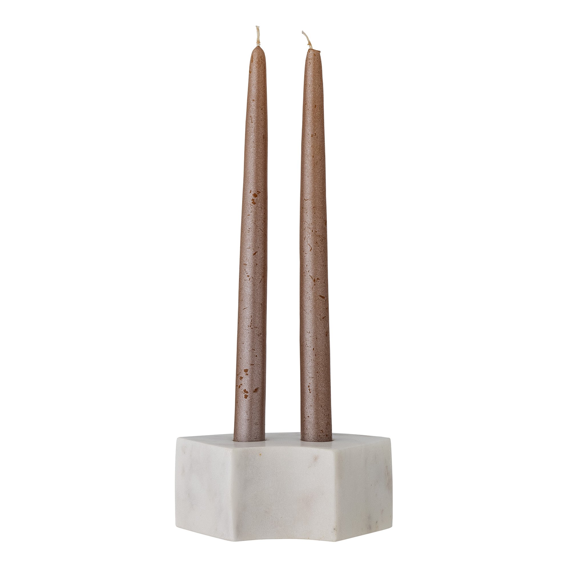 Florida Candle Holder, White, Marble - Image 2