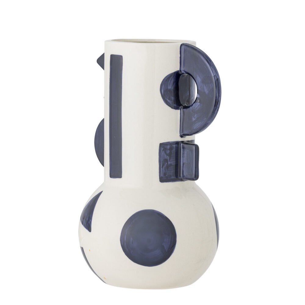 Graphica Vase, Blue, Stoneware - Image 3