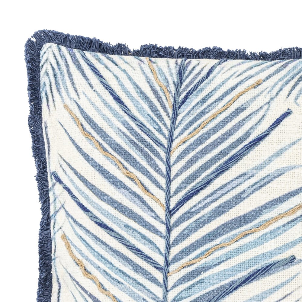 Laval Cushion, Blue, Cotton - Image 3