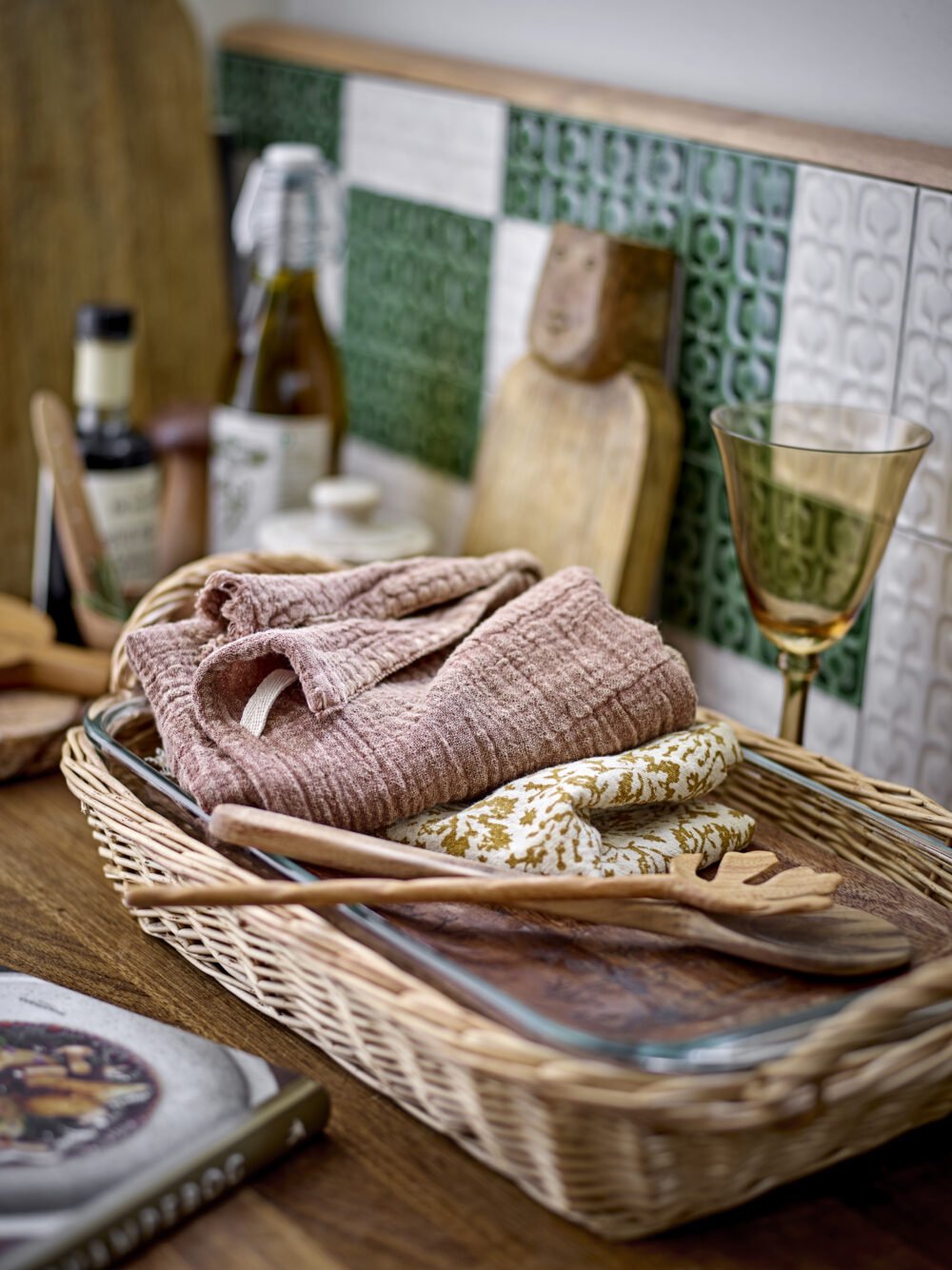 Karol Salad Servers, Nature, Doussie Wood - Image 2