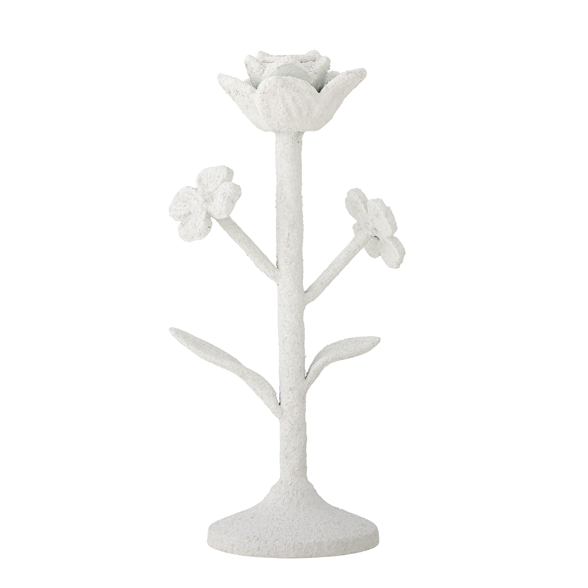 Ranin Candle Holder, White, Iron