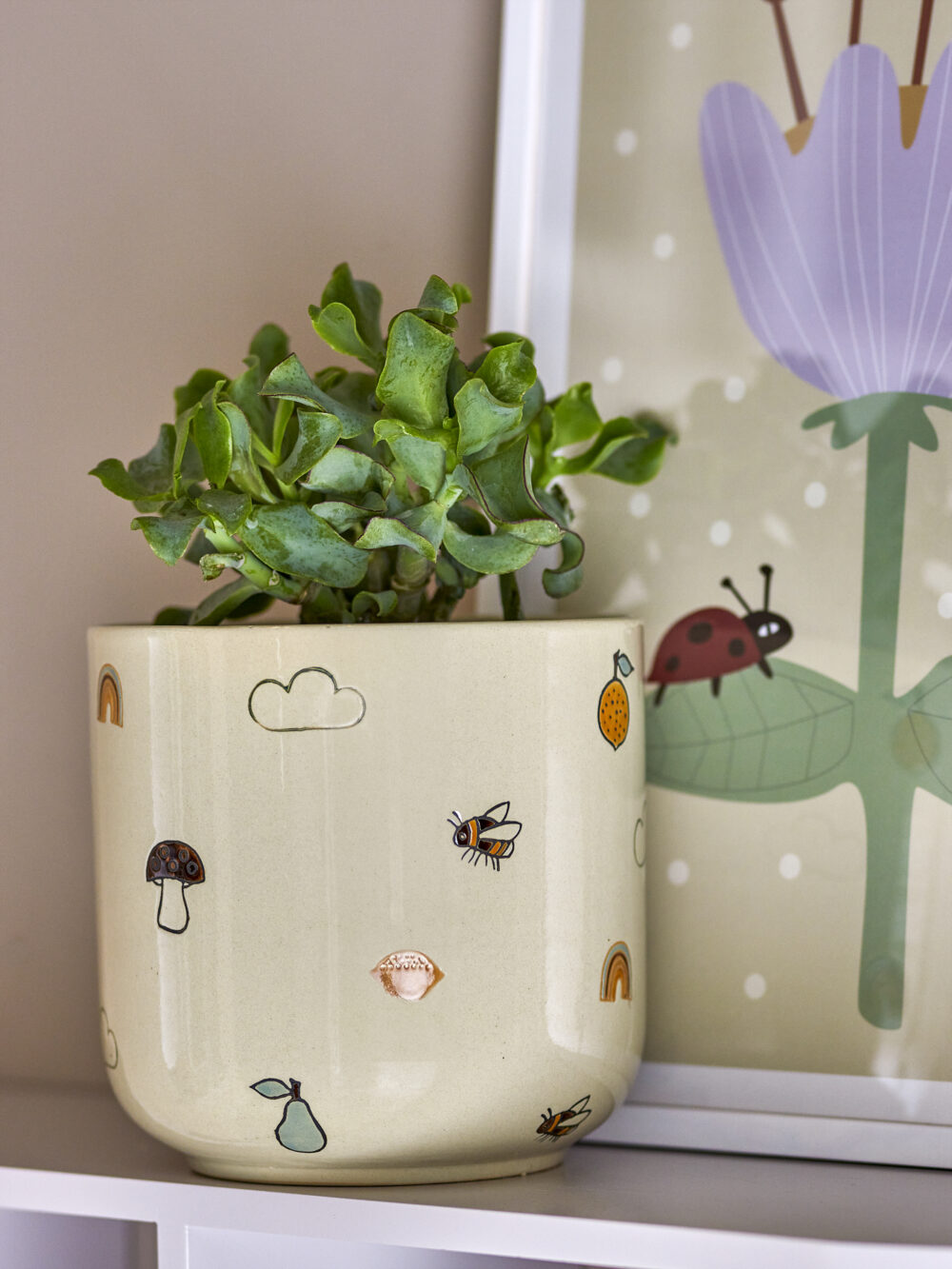 Agnes Flowerpot, White, Stoneware - Image 2