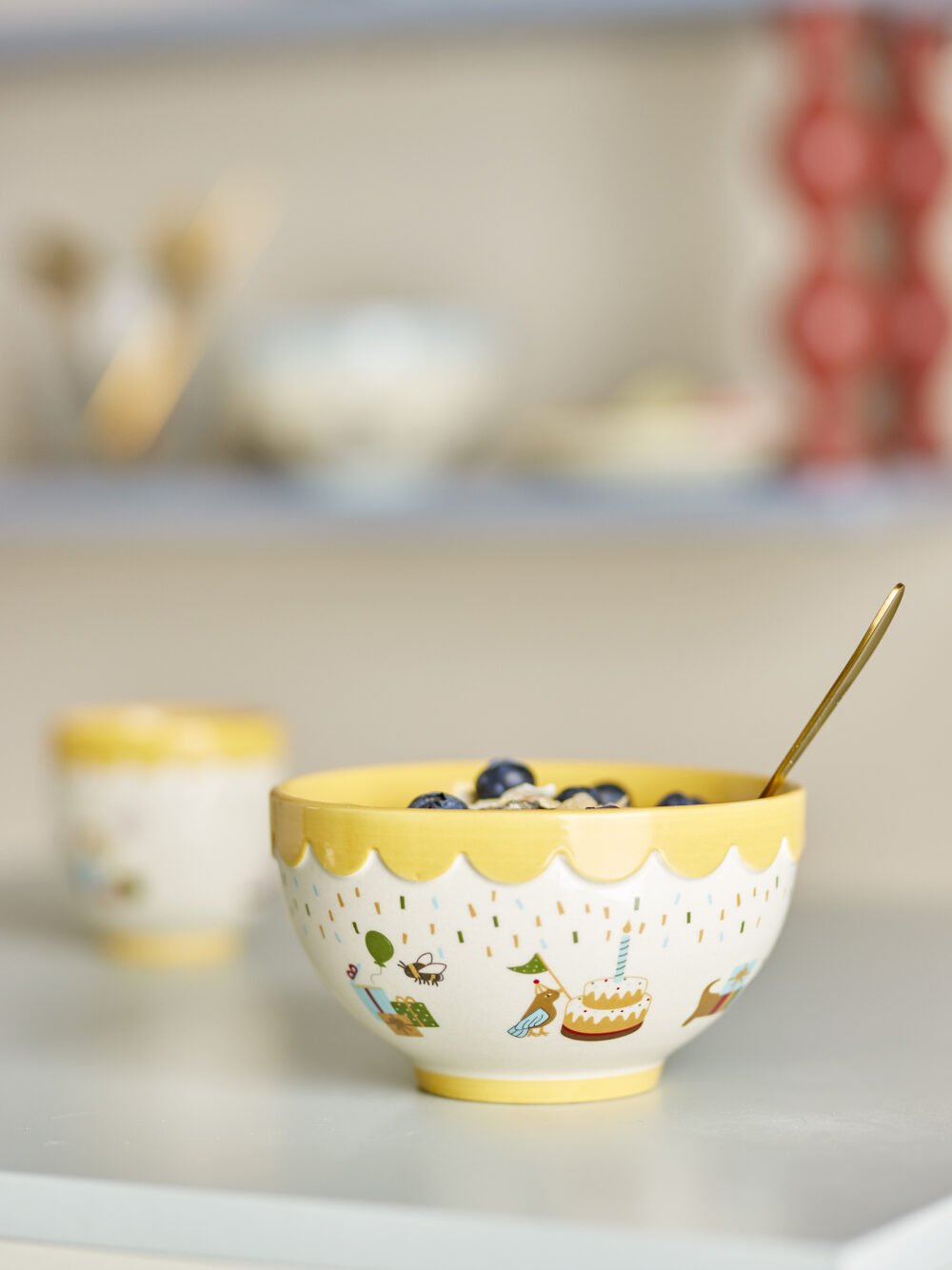 Celebrate Bowl, Yellow, Stoneware - Image 5