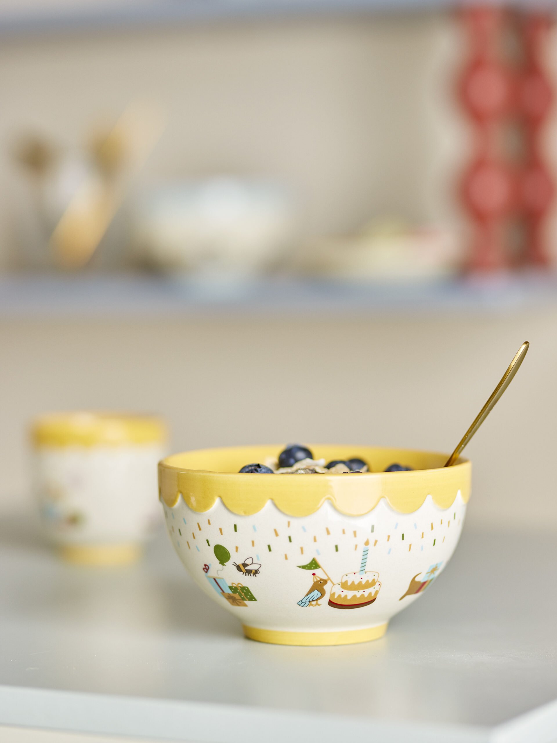 Celebrate Bowl, Yellow, Stoneware - Image 5