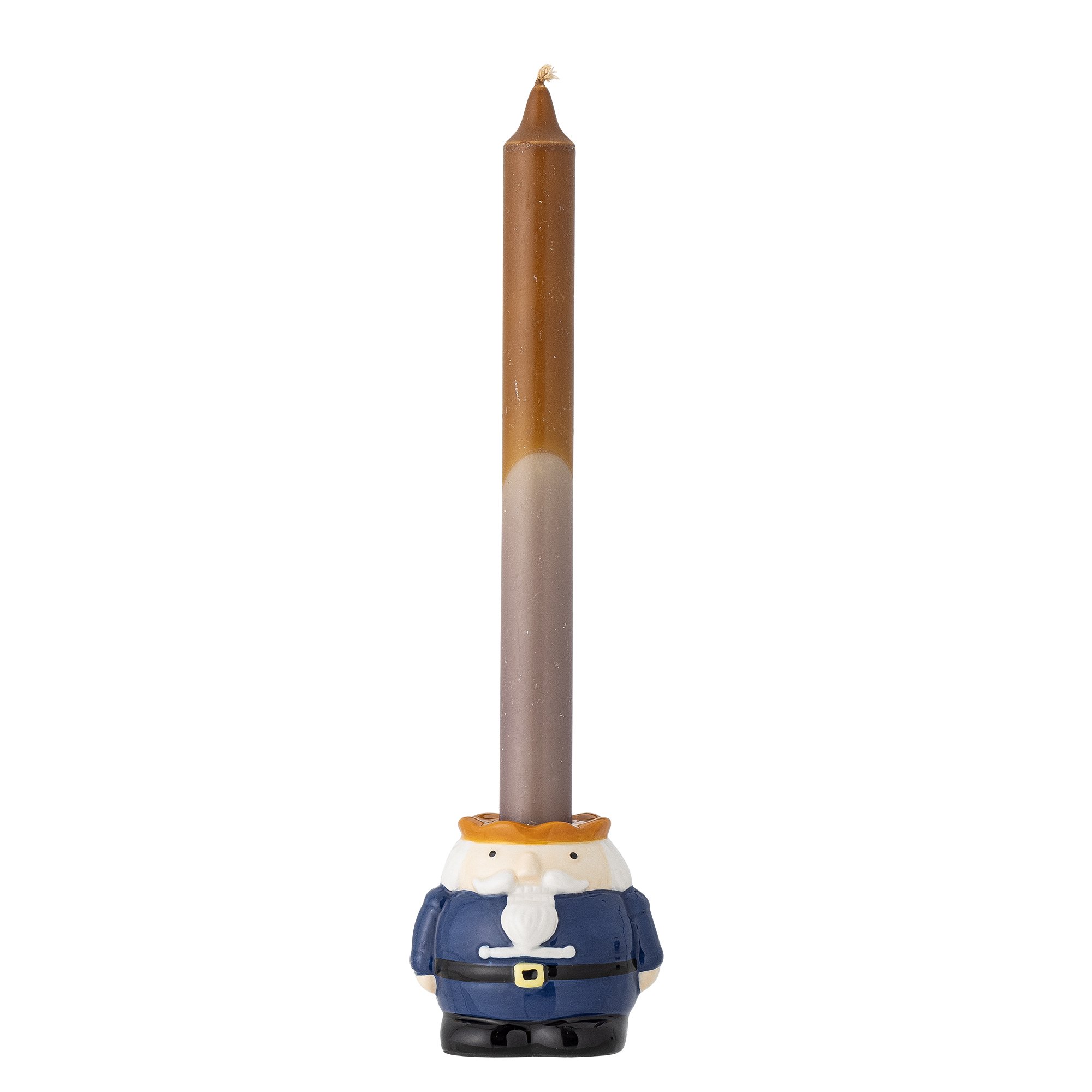 Feast Candle Holder, Blue, Stoneware - Image 2