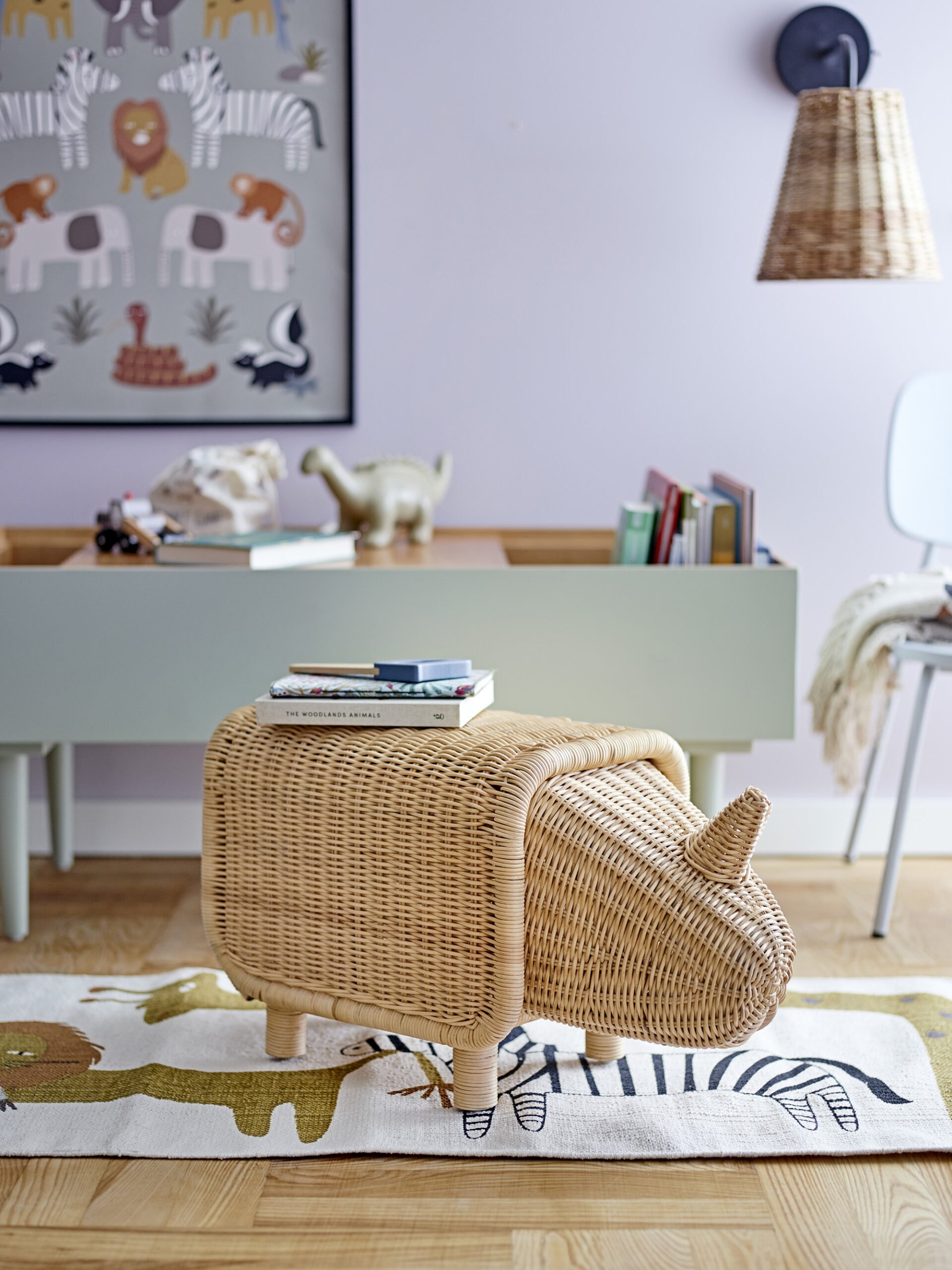 Soffe Stool w/Storage, Nature, Rattan - Image 5