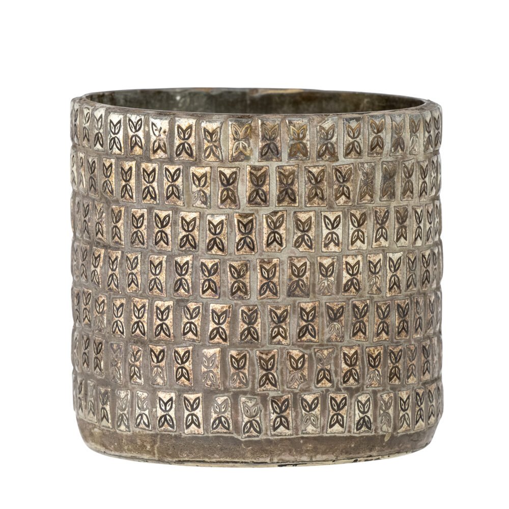 Federika Votive, Gold, Recycled Glass