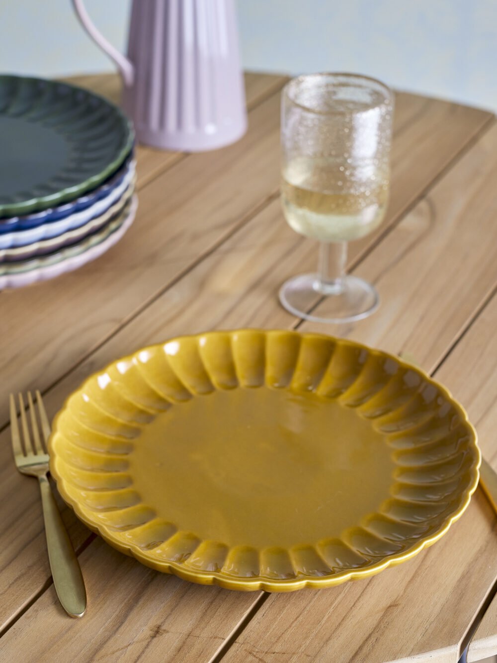 Latina Plate, Yellow, Stoneware - Image 4