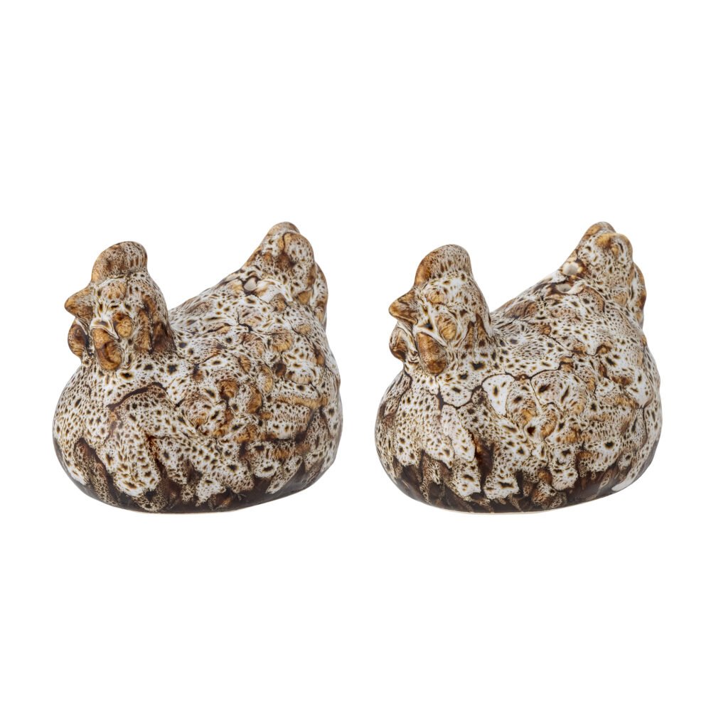 Chicky Salt & Pepper Shaker Set, Brown, Stoneware