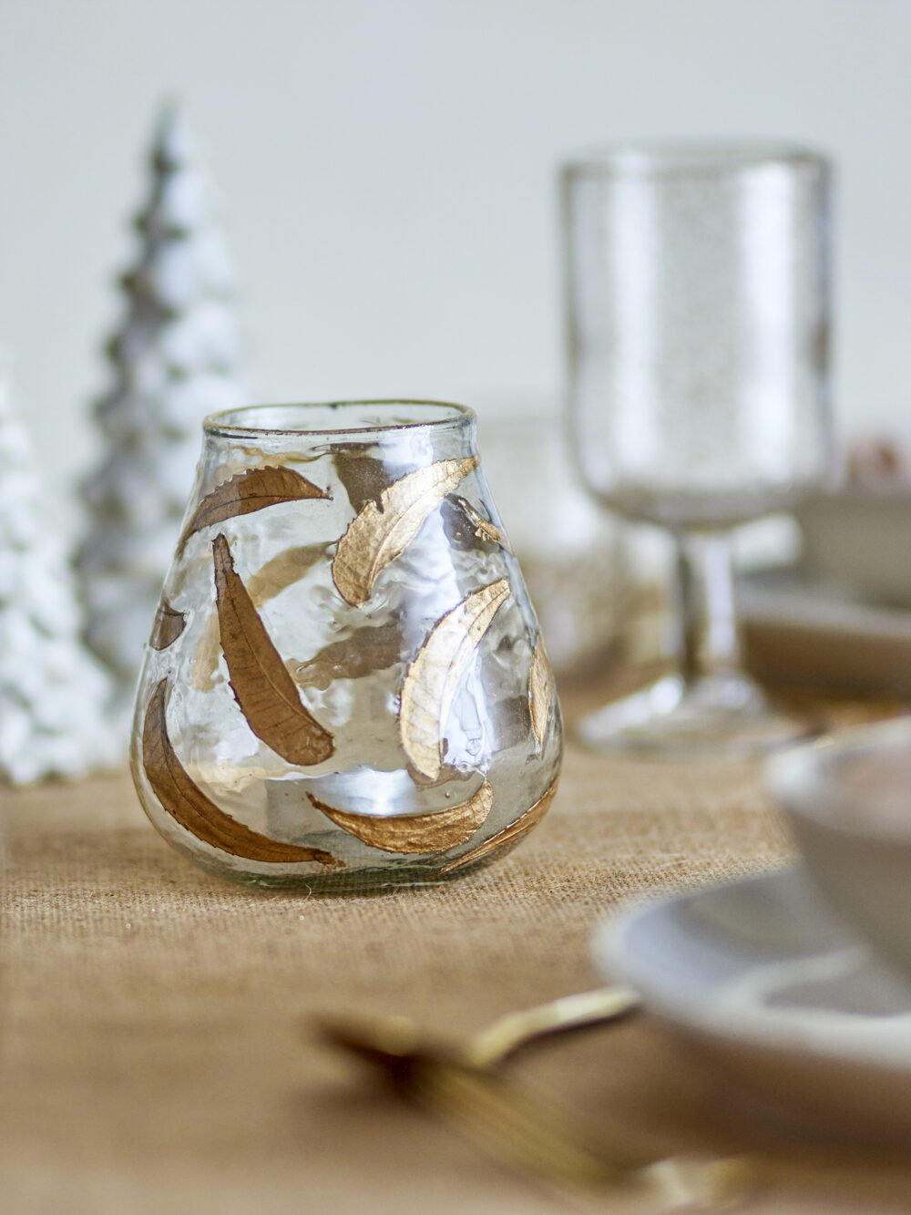 Fidelia Votive, Gold, Recycled Glass - Image 2