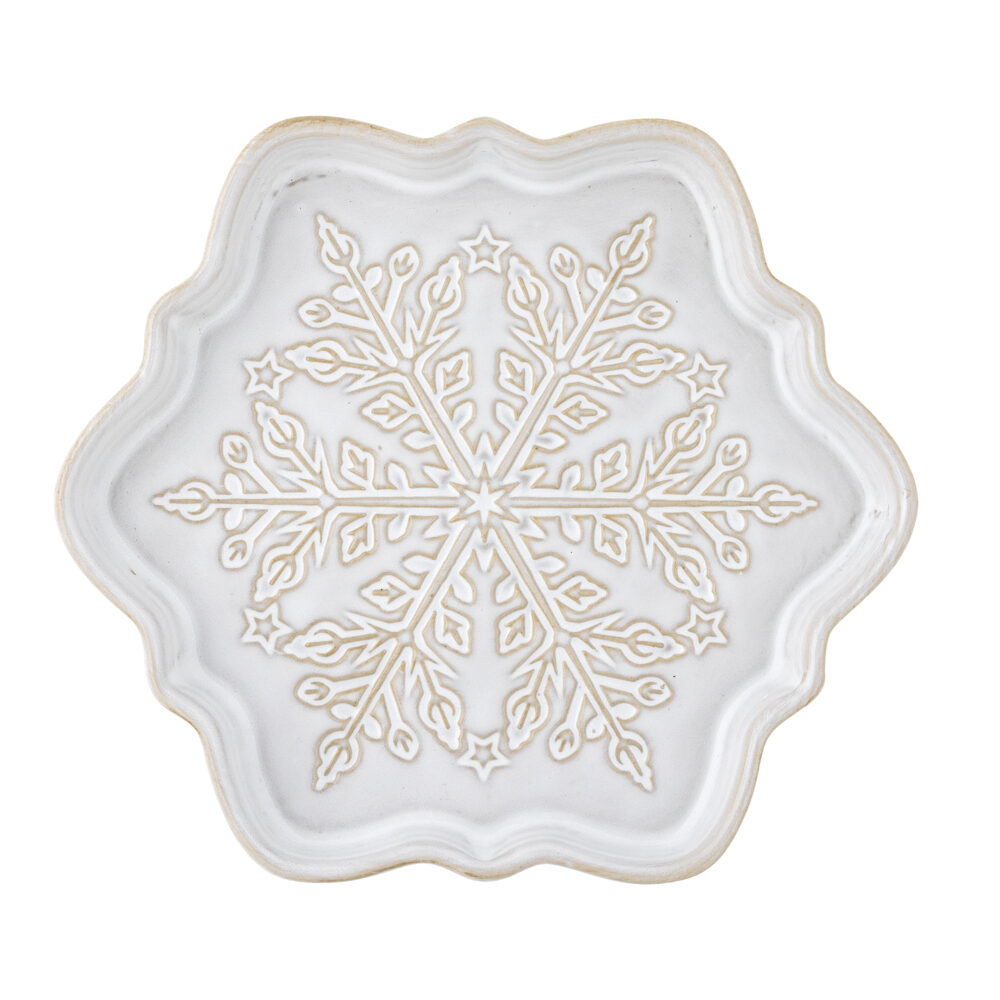 Winter Serving Plate, White, Stoneware - Image 3