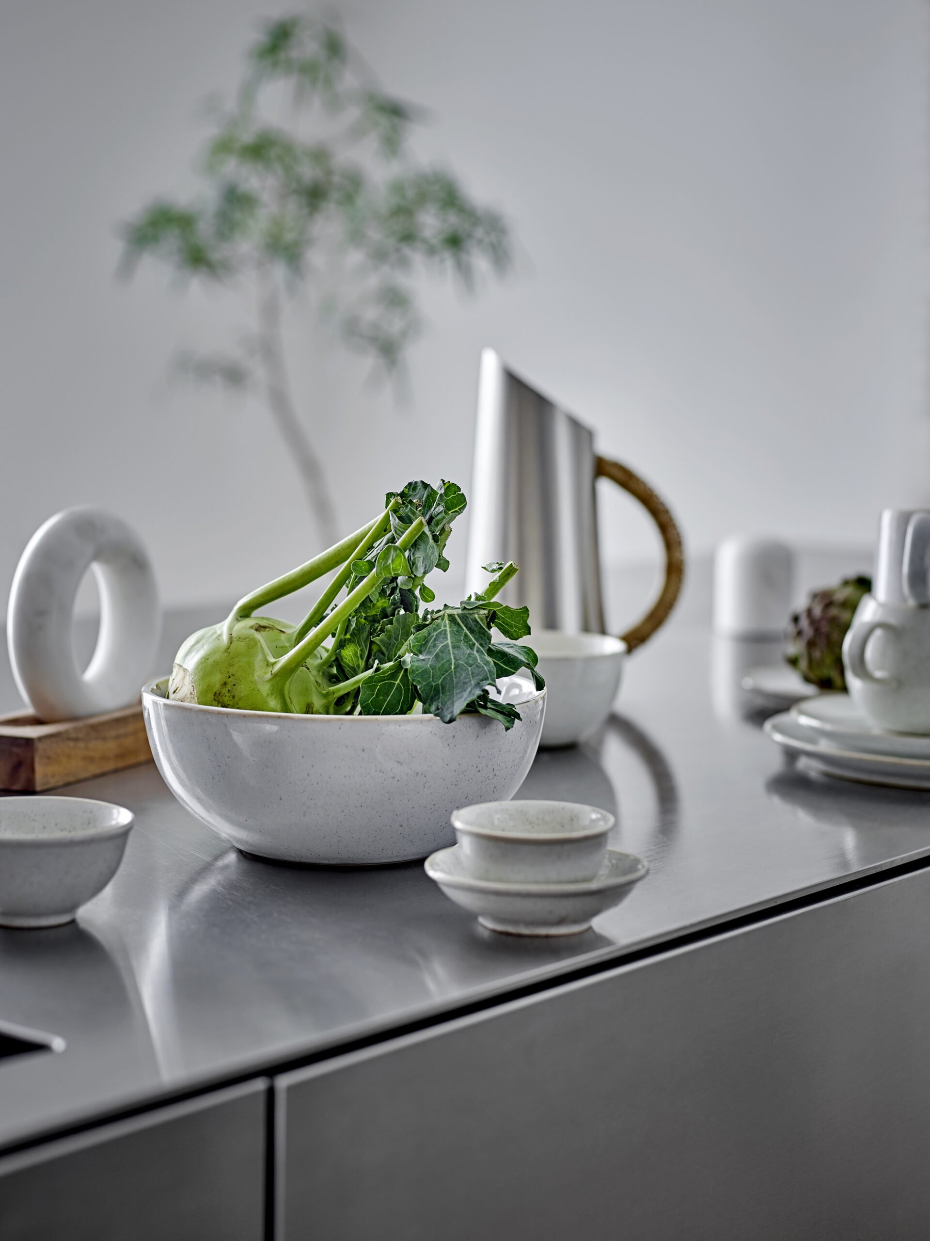 Addison Bowl, White, Stoneware - Image 5