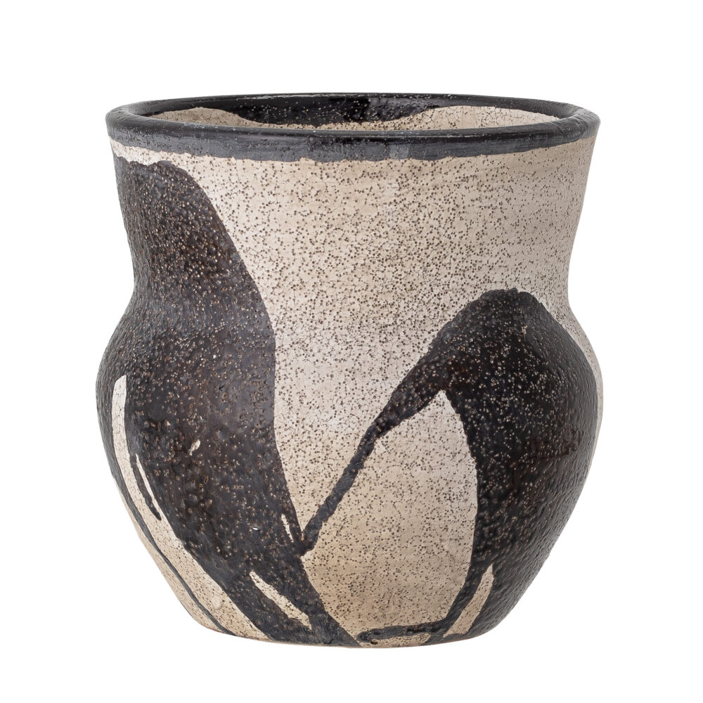 Nala Flowerpot, Black, Terracotta