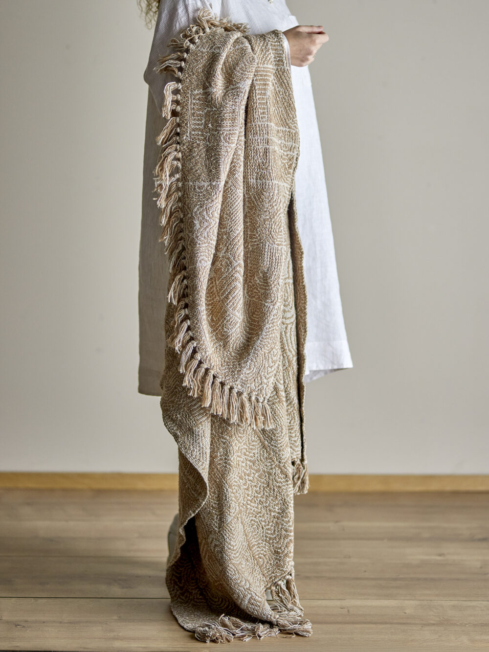 Bresso Throw, Brown, Recycled Cotton - Image 4
