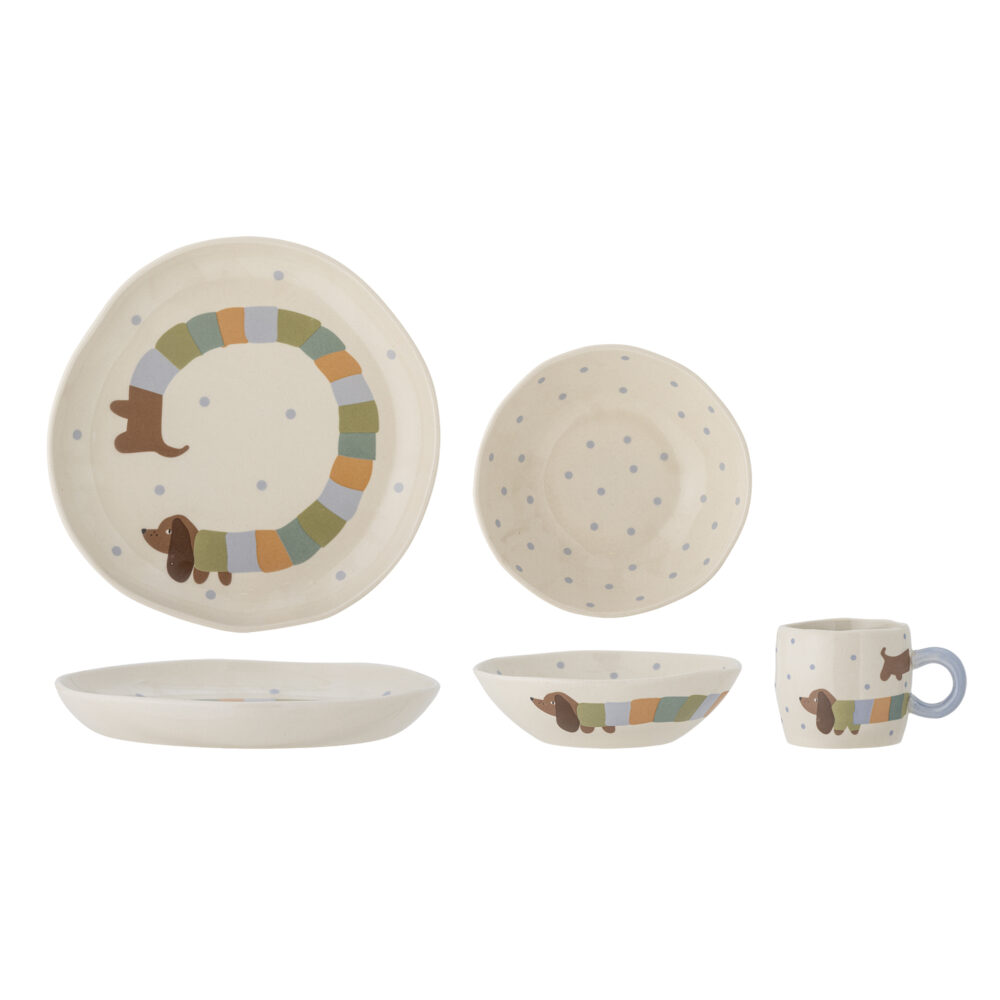 Charlie Tableware Set, Blue, Stoneware