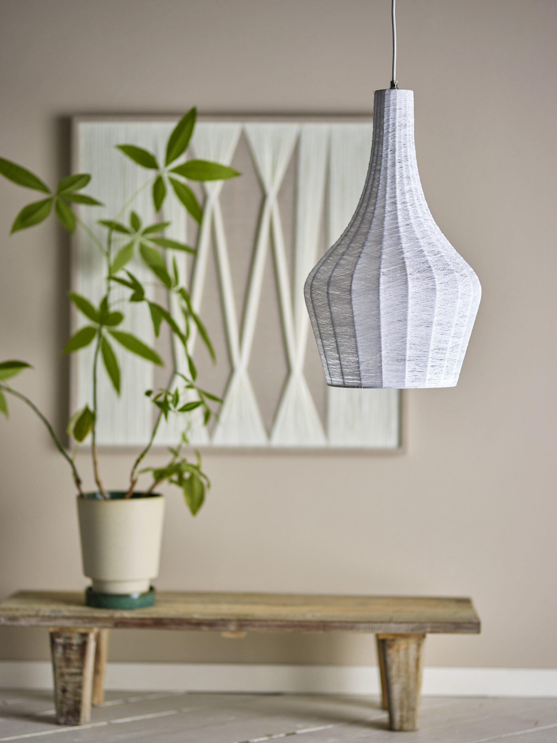 Thuja Pendant Lamp, Nature, Polyester - Image 3
