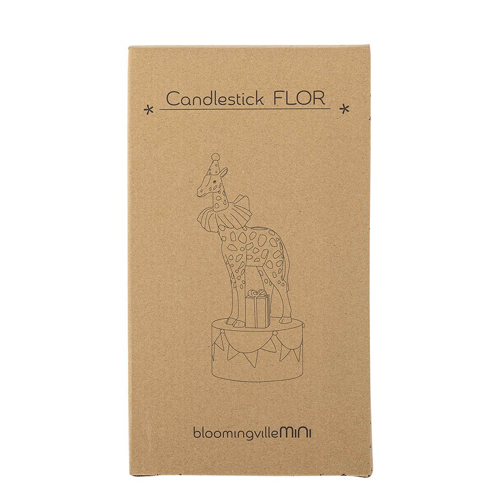 Flor Candle Holder, Brown, Polyresin - Image 3