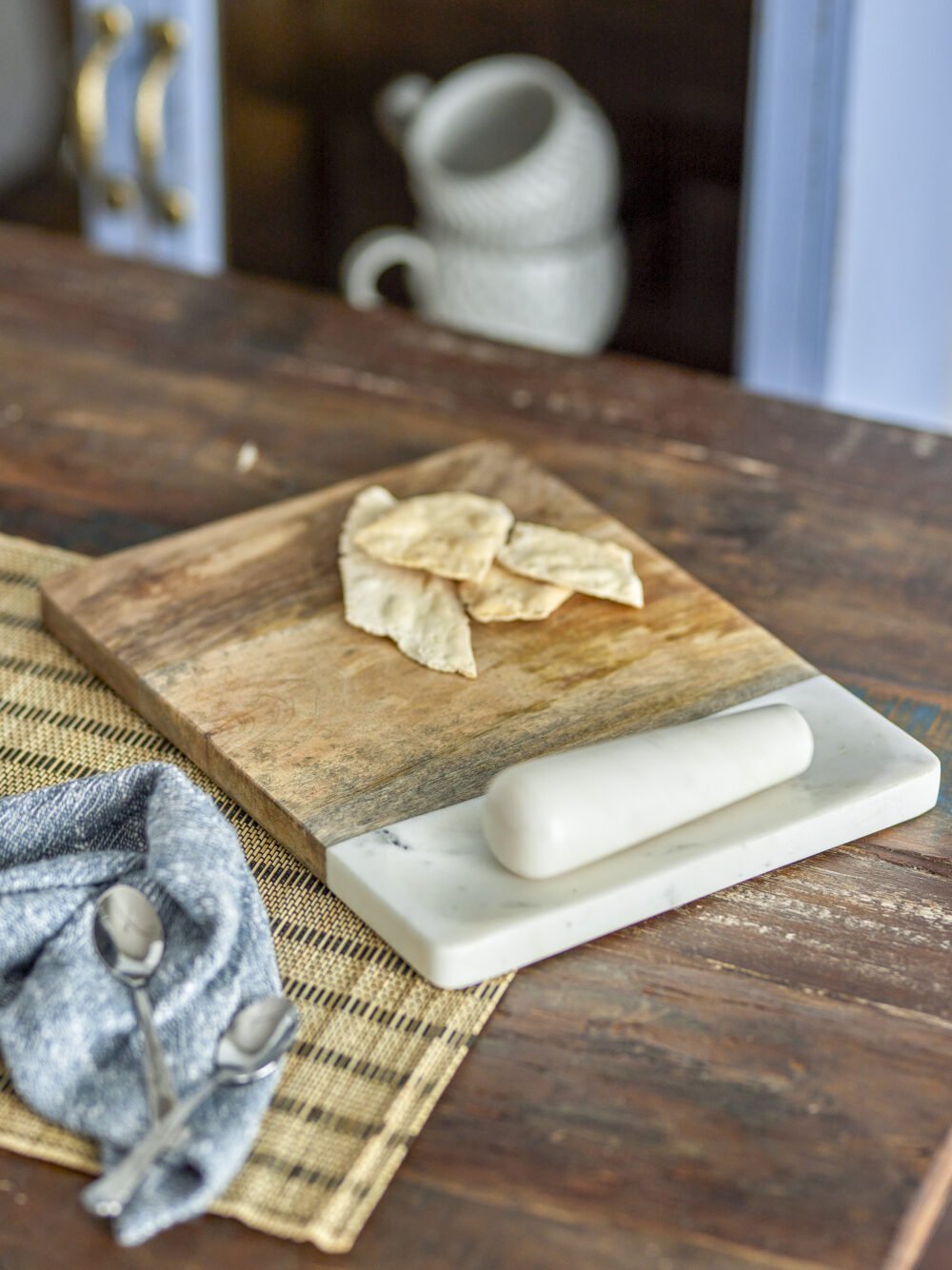 Havannah Cutting Board w/Pestle, Nature, Mango - Image 3