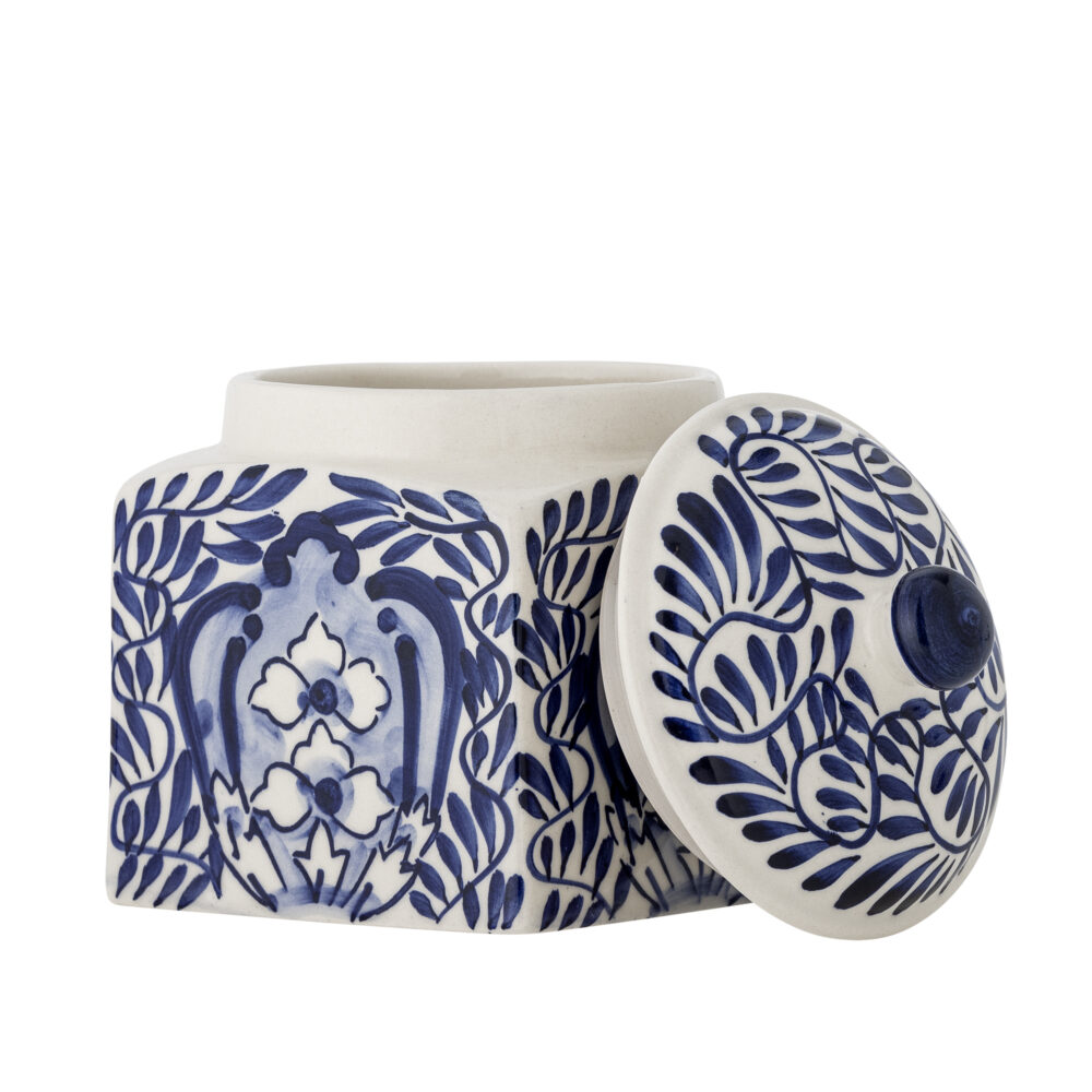 Karlie Jar w/Lid, Blue, Stoneware - Image 3