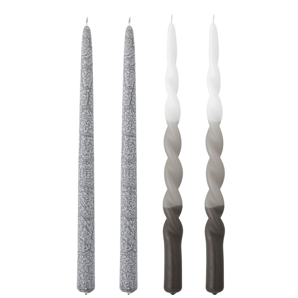 Frost Candle, Grey, Paraffin