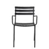 Monsi Dining Chair, Black, Galvanized Metal