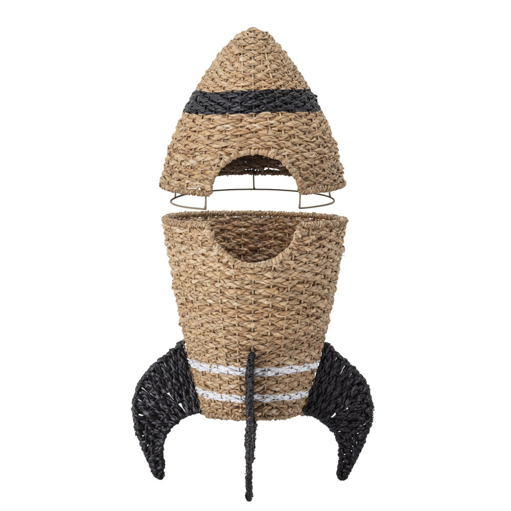 Cosmina Basket w/Lid, Nature, Seagrass - Image 3