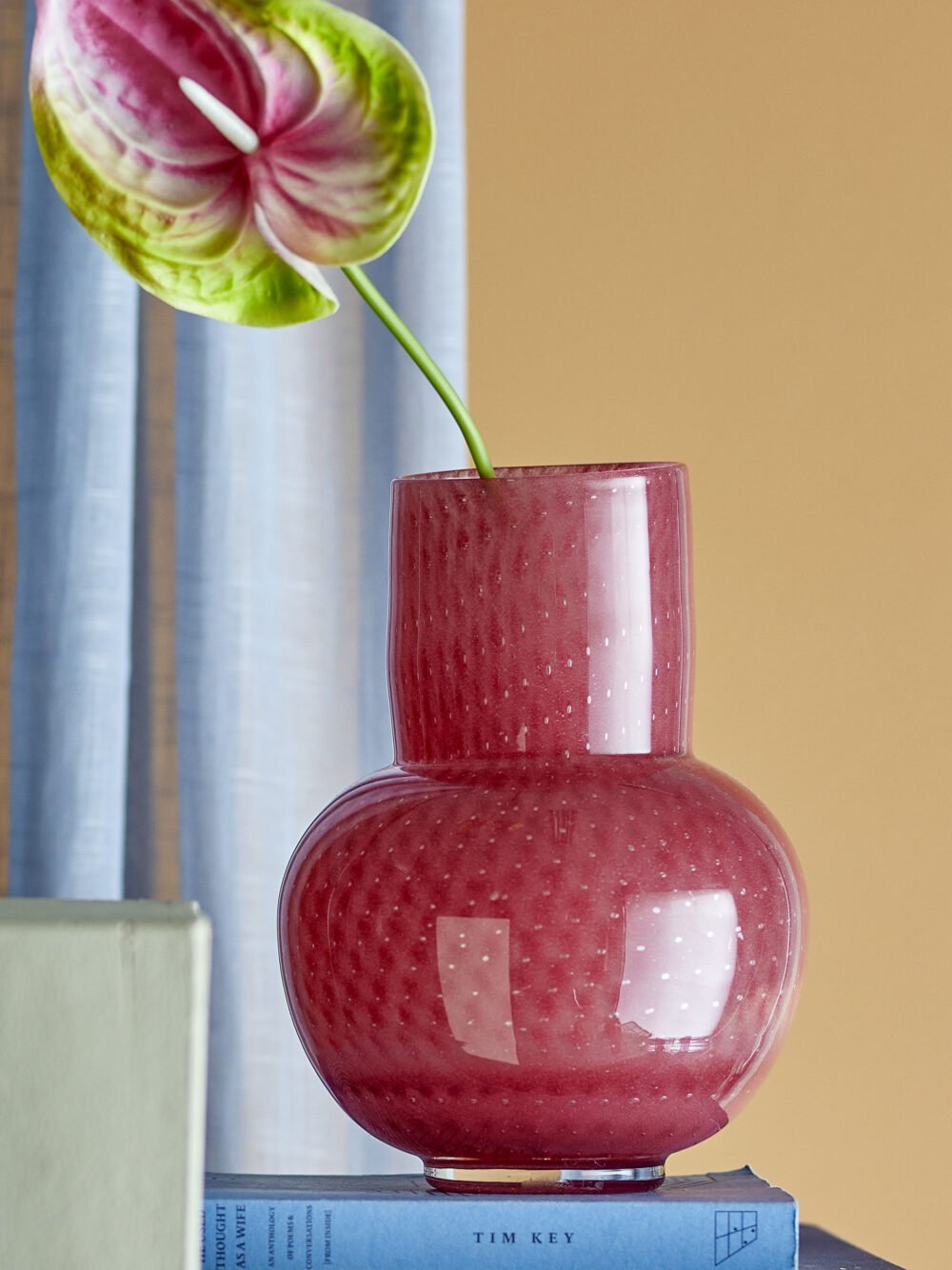Roscoe Vase, Rose, Glass - Image 3