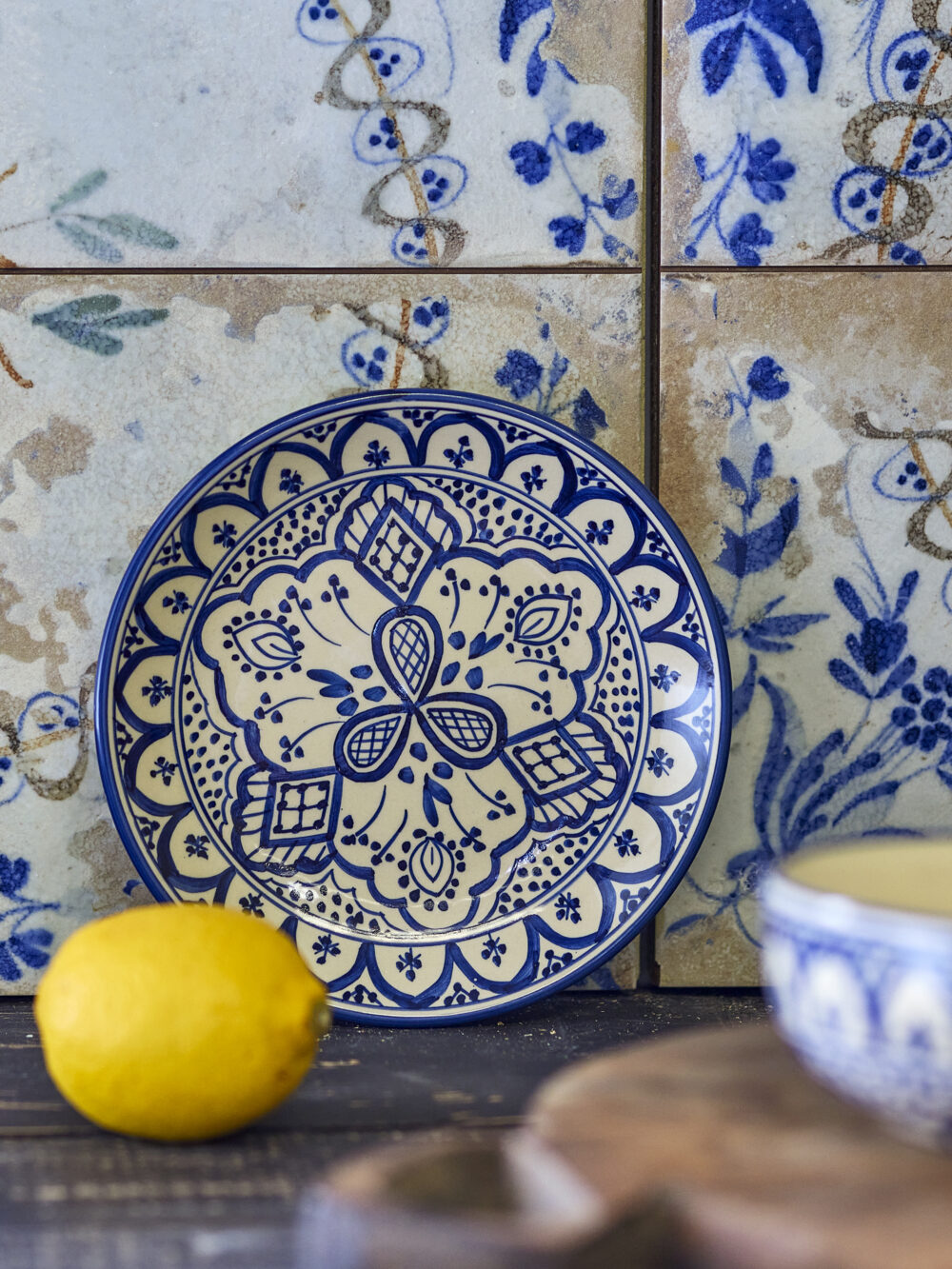 Karlie Plate, Blue, Stoneware - Image 5