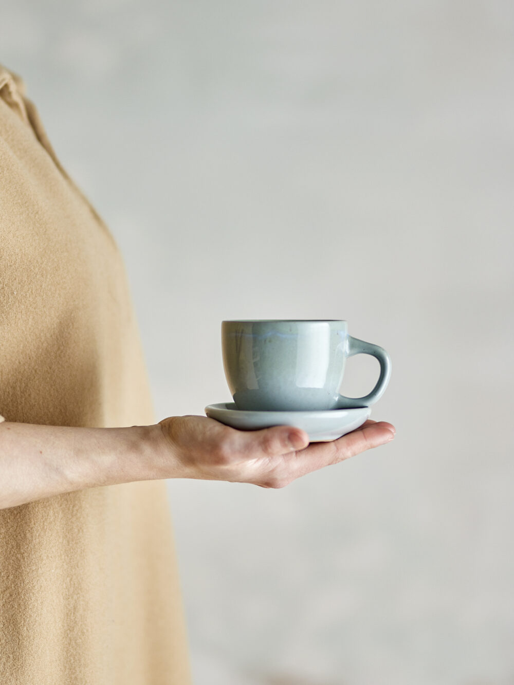 Brenta Cup w/Saucer, Blue, Stoneware - Image 3