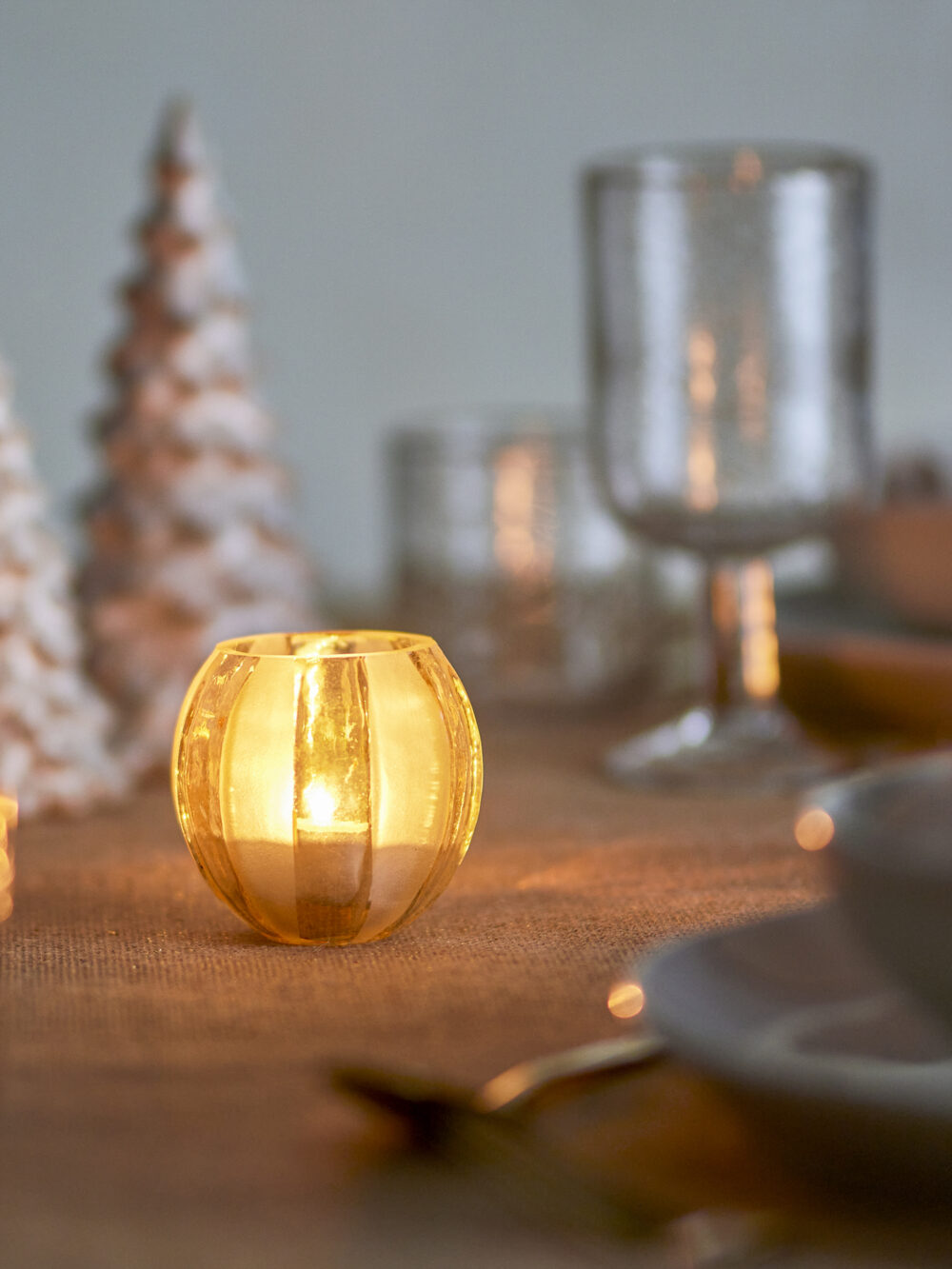 Felisia Votive, Gold, Recycled Glass - Image 2