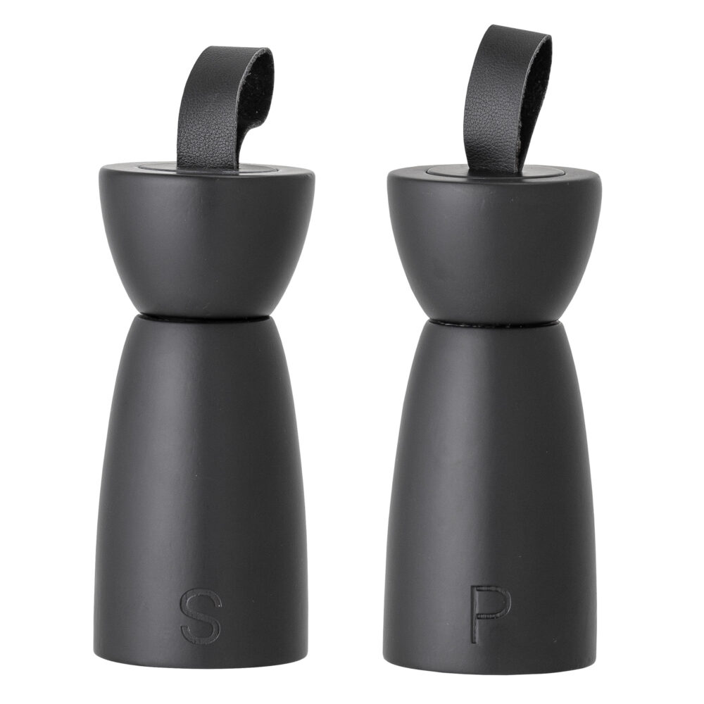 Hanif Salt & Pepper Mill, Black, Rubberwood