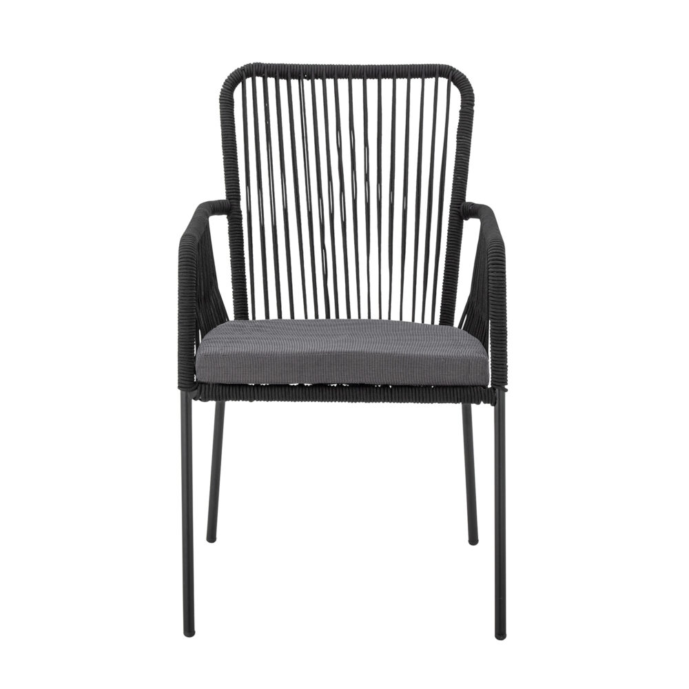 Santino Dining Chair, Black, Metal