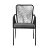 Santino Dining Chair, Black, Metal