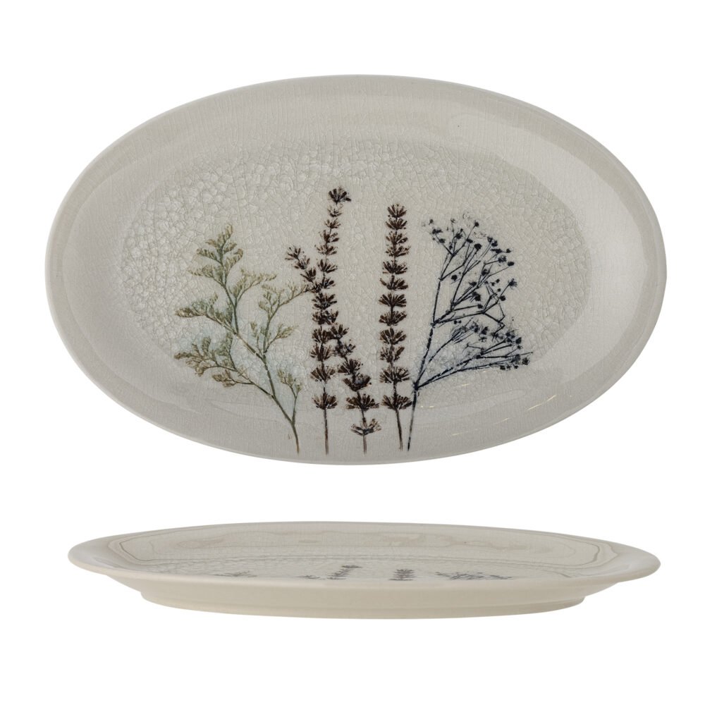 Bea Serving Plate, Nature, Stoneware