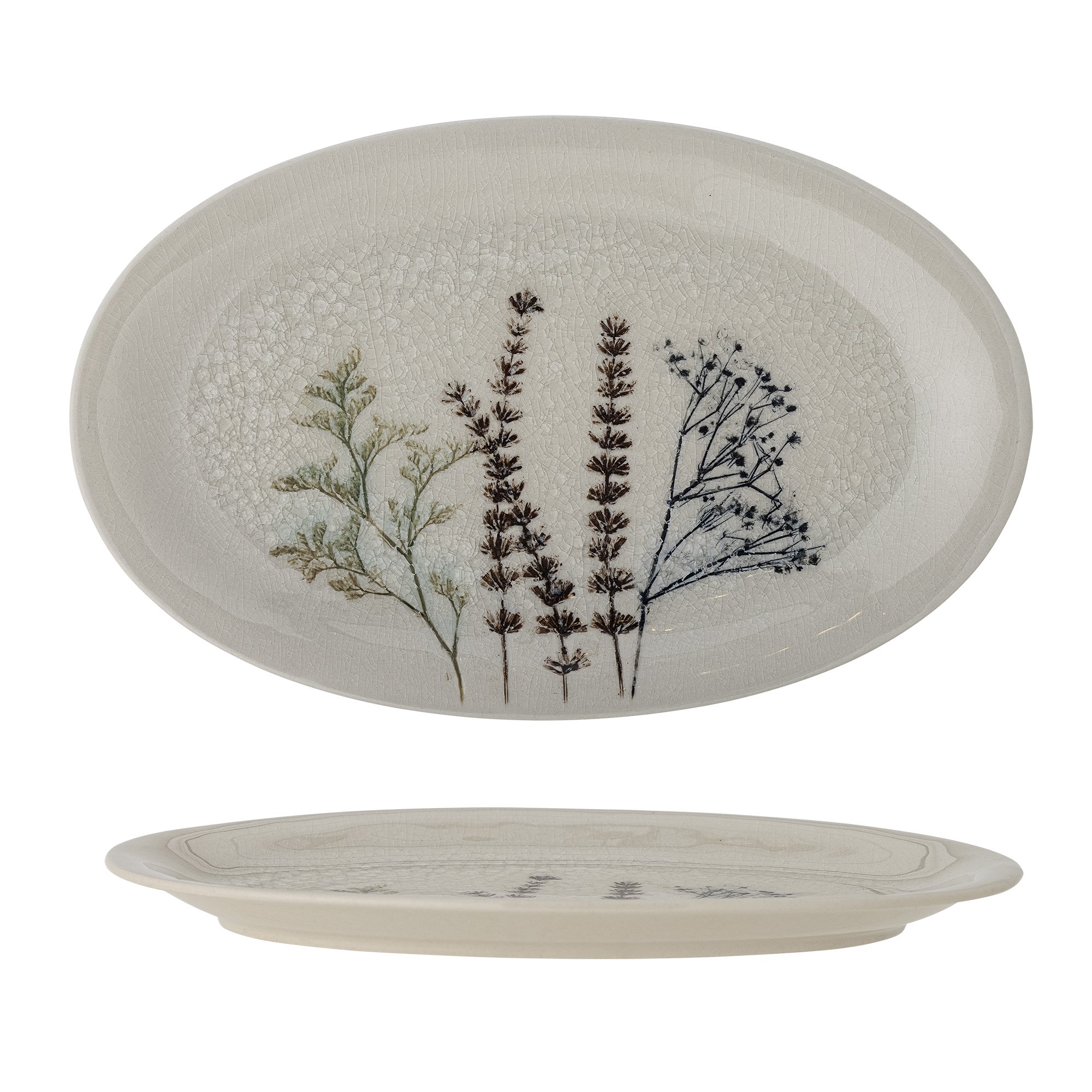 Bea Serving Plate, Nature, Stoneware